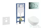 Geberit Duofix falra szerelhető WC szett, Villeroy & Boch Subway 2.0 CeramicPlus WC soft close ülőkével, Geberit Sigma 01 fényes króm nyomólappal SANI11CK1109