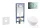 Geberit Duofix falra szerelhető WC szett, Villeroy & Boch Subway 2.0 CeramicPlus WC soft close ülőkével, Geberit Sigma 01 fényes króm nyomólappal SANI11CK1109