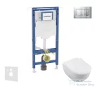 Geberit Duofix falra szerelhető WC szett, Villeroy & Boch Subway 2.0 CeramicPlus WC soft close ülőkével, Geberit Sigma 30 matt/fényes króm nyomólappal SANI11CK2101