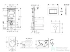 Geberit Duofix falra szerelhető WC szett, Villeroy & Boch Subway 2.0 CeramicPlus WC soft close ülőkével, Geberit Sigma 30 matt/fényes króm nyomólappal SANI11CK2101