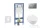 Geberit Duofix falra szerelhető WC szett, Villeroy & Boch Architectura WC CeramicPlus bevonattal és softclose ülőkével, Sigma 01 matt króm nyomólappal SANI11CK2102