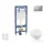 Geberit Duofix falra szerelhető WC szett, Villeroy & Boch Omnia Architectura Directflush CeramicPlus WC soft close ülőkével, Geberit Sigma 01 matt króm nyomólappal SANI11CK2109