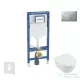 Geberit Duofix falra szerelhető WC szett, Villeroy & Boch Omnia Architectura Directflush CeramicPlus WC soft close ülőkével, Geberit Sigma 01 matt króm nyomólappal SANI11CK2109