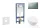 Geberit Duofix falra szerelhető WC szett, Villeroy & Boch Subway 2.0 CeramicPlus WC soft close ülőkével, Geberit Sigma 01 matt króm nyomólappal SANI11CK2110
