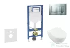 Geberit Duofix falra szerelhető WC szett, Villeroy & Boch Subway 2.0 CeramicPlus WC soft close ülőkével, Geberit Sigma 30 matt/fényes króm nyomólappal SANI11CK2114