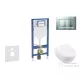 Geberit Duofix falra szerelhető WC szett, Villeroy & Boch Subway 2.0 CeramicPlus WC soft close ülőkével, Geberit Sigma 30 matt/fényes króm nyomólappal SANI11CK2114