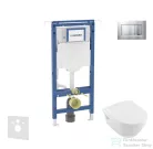 Geberit Duofix falra szerelhető WC szett, Villeroy & Boch Omnia Architectura Directflush CeramicPlus WC soft close ülőkével, Geberit Sigma 30 matt/fényes króm nyomólappal SANI11CK2115