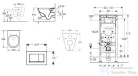 Geberit Duofix falra szerelhető WC szett, Villeroy & Boch Omnia Architectura Directflush CeramicPlus WC soft close ülőkével, Geberit Sigma 30 matt/fényes króm nyomólappal SANI11CK2115