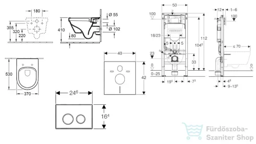 Geberit Duofix falra szerelhető WC szett, Villeroy & Boch Architectura WC CeramicPlus bevonattal és softclose ülőkével, Sigma 20 fehér/króm nyomólappal SANI11CK3103