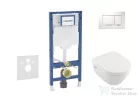 Geberit Duofix falra szerelhető WC szett, Villeroy & Boch Architectura WC CeramicPlus bevonattal és softclose ülőkével, Sigma 30 fehér/króm nyomólappal SANI11CK3104