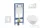Geberit Duofix falra szerelhető WC szett, Villeroy & Boch Architectura WC CeramicPlus bevonattal és softclose ülőkével, Sigma 30 fehér/króm nyomólappal SANI11CK3104