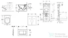 Geberit Duofix falra szerelhető WC szett, Villeroy & Boch Architectura WC CeramicPlus bevonattal és softclose ülőkével, Sigma 30 fehér/króm nyomólappal SANI11CK3104
