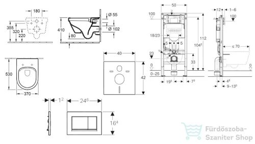 Geberit Duofix falra szerelhető WC szett, Villeroy & Boch Architectura WC CeramicPlus bevonattal és softclose ülőkével, Sigma 30 fehér/króm nyomólappal SANI11CK3104