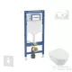 Geberit Duofix falra szerelhető WC szett, Villeroy & Boch Omnia Architectura Directflush CeramicPlus WC soft close ülőkével, Geberit Sigma 20 fehér/króm nyomólappal SANI11CK3106