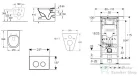 Geberit Duofix falra szerelhető WC szett, Villeroy & Boch Omnia Architectura Directflush CeramicPlus WC soft close ülőkével, Geberit Sigma 20 fehér/króm nyomólappal SANI11CK3106
