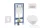 Geberit Duofix falra szerelhető WC szett, Villeroy & Boch Architectura WC soft close ülőkével, Geberit Sigma 50 alpesi fehér/ króm nyomólappal SANI11CK3107