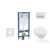 Geberit Duofix falra szerelhető WC szett, Villeroy & Boch Architectura WC soft close ülőkével, Geberit Sigma 50 alpesi fehér/ króm nyomólappal SANI11CK3107