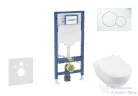 Geberit Duofix falra szerelhető WC szett, Villeroy & Boch Subway 2.0 CeramicPlus WC soft close ülőkével, Geberit Sigma 01 alpesi fehér nyomólappal SANI11CK3108