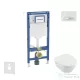 Geberit Duofix falra szerelhető WC szett, Villeroy & Boch Omnia Architectura Directflush CeramicPlus WC soft close ülőkével, Geberit Sigma 50 alpesi fehér/króm nyomólappal SANI11CK3110
