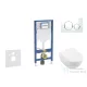 Geberit Duofix falra szerelhető WC szett, Villeroy & Boch Subway 2.0 CeramicPlus WC soft close ülőkével, Geberit Sigma 20 fehér/fényes króm nyomólappal SANI11CK3111
