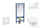 Geberit Duofix falra szerelhető WC szett, Villeroy & Boch Subway 2.0 CeramicPlus WC soft close ülőkével, Geberit Sigma 30 fehér/fényes króm nyomólappal SANI11CK3112