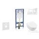 Geberit Duofix falra szerelhető WC szett, Villeroy & Boch Subway 2.0 CeramicPlus WC soft close ülőkével, Geberit Sigma 30 fehér/fényes króm nyomólappal SANI11CK3112