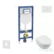Geberit Duofix falra szerelhető WC szett, Villeroy & Boch Subway 2.0 CeramicPlus WC soft close ülőkével, Geberit Sigma 01 alpesi fehér nyomólappal SANI11CK3113