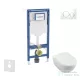 Geberit Duofix falra szerelhető WC szett, Villeroy & Boch Subway 2.0 CeramicPlus WC soft close ülőkével, Geberit Sigma 20 fehér/króm nyomólappal SANI11CK3114