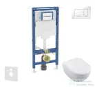 Geberit Duofix falra szerelhető WC szett, Villeroy & Boch Subway 2.0 CeramicPlus WC soft close ülőkével, Geberit Sigma 30  fehér/fényes króm nyomólappal SANI11CK3116