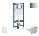 Geberit Duofix falra szerelhető WC szett, Duravit D-Code rimless WC soft close ülőkével, Geberit Sigma 01 fényes króm nyomólappal SANI11CP1100