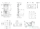 Geberit Duofix falra szerelhető WC szett, Duravit D-Code rimless WC soft close ülőkével, Geberit Sigma 01 fényes króm nyomólappal SANI11CP1100