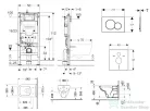 Geberit Duofix falra szerelhető WC szett, Duravit D-Code rimless WC és soft close ülőke, Geberit Sigma 01 fényes króm nyomólappal SANI11CP1101