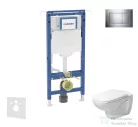 Geberit Duofix falra szerelhető WC szett, Duravit D-Code rimless WC soft close ülőkével, Geberit Sigma 30 fényes/matt króm nyomólappal SANI11CP1102