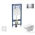 Geberit Duofix falra szerelhető WC szett, Duravit D-Code rimless WC soft close ülőkével, Geberit Sigma 30 fényes/matt króm nyomólappal SANI11CP1102
