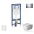 Geberit Duofix falra szerelhető WC szett, Duravit Me By Starck WC soft close ülőkével, Geberit Sigma 30 fényes/matt króm nyomólappal SANI11CP1104