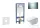 Geberit Duofix falra szerelhető WC szett, Duravit D-Code rimless WC soft close ülőkével, Geberit Sigma 30 fényes/matt króm nyomólappal SANI11CP1105