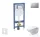 Geberit Duofix falra szerelhető WC szett, Duravit D-Code rimless WC soft close ülőkével, Geberit Sigma 01 matt króm nyomólappal SANI11CP2100