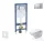 Geberit Duofix falra szerelhető WC szett, Duravit D-Code rimless WC soft close ülőkével, Geberit Sigma 30 matt/fényes króm nyomólappal SANI11CP2101