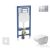 Geberit Duofix falra szerelhető WC szett, Duravit D-Code rimless WC soft close ülőkével, Geberit Sigma 30 matt/fényes króm nyomólappal SANI11CP2101
