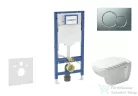 Geberit Duofix falra szerelhető WC szett, Duravit D-Code rimless WC soft close ülőkével, Geberit Sigma 01 matt króm nyomólappal SANI11CP2102