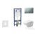 Geberit Duofix falra szerelhető WC szett, Duravit D-Code rimless WC soft close ülőkével, Geberit Sigma 01 matt króm nyomólappal SANI11CP2102