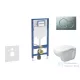 Geberit Duofix falra szerelhető WC szett, Duravit D-Code rimless WC soft close ülőkével, Geberit Sigma 01 matt króm nyomólappal SANI11CP2102