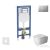 Geberit Duofix falra szerelhető WC szett, Duravit Me By Starck WC soft close ülőkével, Geberit Sigma 01 matt króm nyomólappal SANI11CP2103