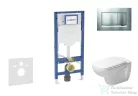 Geberit Duofix falra szerelhető WC szett, Duravit D-Code rimless WC soft close ülőkével, Geberit Sigma 30 matt/fényes króm nyomólappal SANI11CP2106
