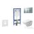 Geberit Duofix falra szerelhető WC szett, Duravit D-Code rimless WC soft close ülőkével, Geberit Sigma 30 matt/fényes króm nyomólappal SANI11CP2106