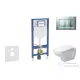 Geberit Duofix falra szerelhető WC szett, Duravit D-Code rimless WC soft close ülőkével, Geberit Sigma 30 matt/fényes króm nyomólappal SANI11CP2106