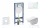 Geberit Duofix falra szerelhető WC szett, Duravit D-Code rimless WC soft close ülőkével, Geberit Sigma 01 alpesi fehér nyomólappal SANI11CP3100