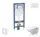 Geberit Duofix falra szerelhető WC szett, Duravit D-Code rimless WC soft close ülőkével, Geberit Sigma 01 alpesi fehér nyomólappal SANI11CP3101