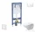 Geberit Duofix falra szerelhető WC szett, Duravit D-Code rimless WC soft close ülőkével, Geberit Sigma 20 fehér/króm nyomólappal SANI11CP3102