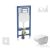 Geberit Duofix falra szerelhető WC szett, Duravit D-Code rimless WC soft close ülőkével, Geberit Sigma 20 fehér/króm nyomólappal SANI11CP3102
